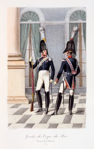Gardes-du-Corps de Roi, Service de Chateau, 1814 door Eugene Titeux
