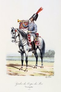 Gardes-du-Corps de Roi, Trompetter, 1814 door Eugene Titeux