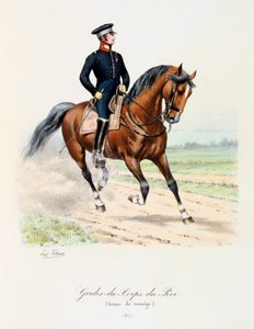 Gardes-du-Corps de Roi, tenue de manège, 1815 door Eugene Titeux