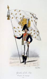 Gardes de la Porte, Campagnevlag, 1815 door Eugene Titeux
