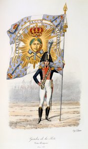 Gardes de la Porte, Vaandeldrager, 1814-15 door Eugene Titeux