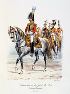 Gendarmes de la Garde du Roi, Capitaine-Lieutenant, 1814-15 door Eugene Titeux