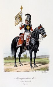 Mousquetaires Noirs, vaandeldrager, 1814-15 door Eugene Titeux
