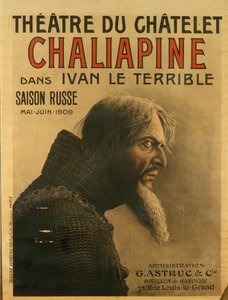 Poster voor de Saison Russe in het Théâtre du Châtelet, 1909 door Eugene Verneau