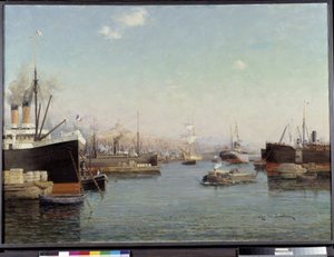 De haven van La Joliette door Eugene de Barberis