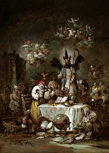 Allegorische gril. De hebzucht, 1852 door Eugenio Lucas Velázquez