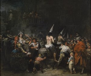 Veroordeeld door de inquisitie, tweede helft van de 19e eeuw door Eugenio Lucas Velázquez