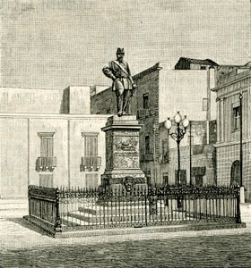 Monument voor Vittorio Emanuele II (1820-1878), door Eugenio Maccagnani (1852-1930), Lecce, Apulië, Italië door Eugenio Maccagnani