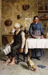 Huiselijk Geluk door Eugenio Zampighi