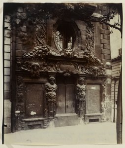 Hôtel de Fieubet of hôtel de la Valette (huidige privé-instelling Massillon), 2 bis quai des Celestins, 4e arrondissement, Parijs (albumine afdruk) door Eugène Atget