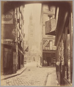 Saint-Étienne-du-Mont, rue de la Montagne Sainte-Geneviève door Eugène Atget