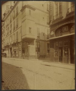 Torentje aan de Rue Saint Paul.  Naar verluidt was dit het kantoor van Botal, lijfarts van Hendrik III. door Eugène Atget