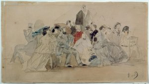 Nachmittag am Strand von Eugène Boudin