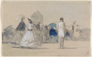 Crinolines op het strand