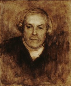Portret van Edmond de Goncourt 1822-1896, ca. 1880. door Eugène Carrière