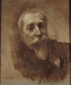 Portret van de dichter, journalist en romanschrijver Anatole France, ca. 1900