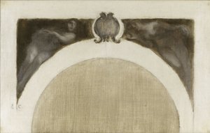 Schets voor de Salon des Sciences van het Hôtel de Ville de Paris: Les Mathématiques - La Minéralogie door Eugène Carrière