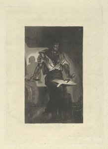 Een Smid door Eugène Delacroix