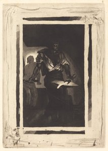 Een smid, 1833 door Eugène Delacroix