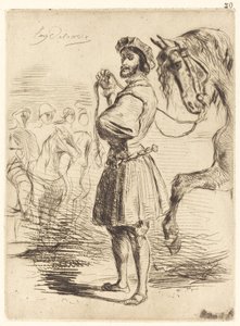 Een Heer uit de Tijd van Frans I door Eugène Delacroix