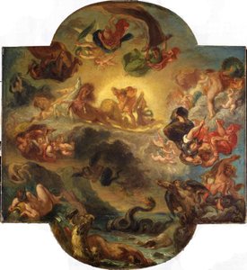 Apollon overwint de slang Python, ca. 1853 door Ferdinand Victor Eugene Delacroix