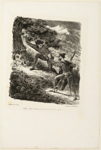 Faust en Mephistopheles in het Harzgebergte, uit Faust door Eugène Delacroix
