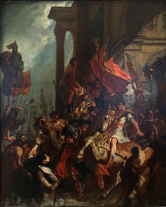 Frans:  La justice de Trajan De gerechtigheid van Trajanus door Eugène Delacroix