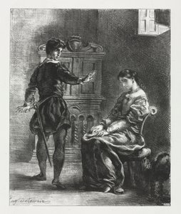 Hamlet: Hamlet en Ophelia door Eugène Delacroix