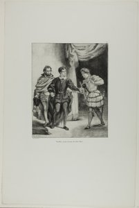 Hamlet en Guildenstern, plaat 6 uit Hamlet door Eugène Delacroix