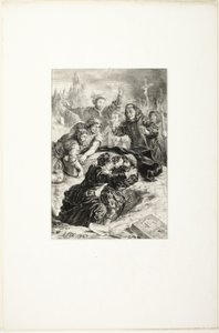 Hamlet en Laertes in Ophelia