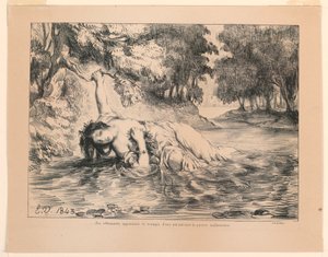 Illustratie voor Hamlet: De dood van Ophelia (IV, 7)