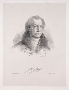 Illustraties voor Faust: Frontispice - Portret van Johann Wolfgang von Goethe door Eugène Delacroix