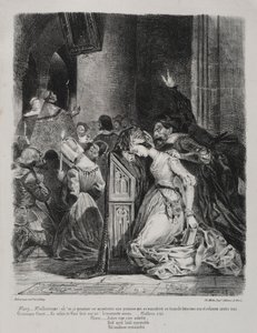Illustraties voor Faust: Marguerite in de kerk