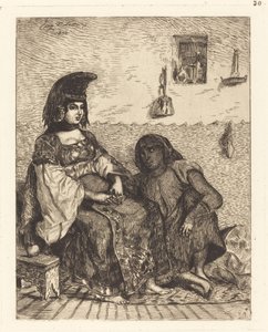 Joodse vrouw van Algiers door Eugène Delacroix