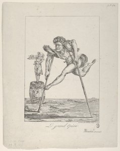 Le Grand Opéra, 1821 door Eugène Delacroix