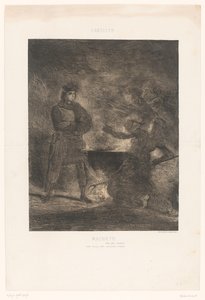 Macbeth raadpleegt de drie heksen