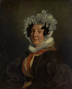 Madame Henri François Riesener Félicité Longrois door Ferdinand Victor Eugene Delacroix