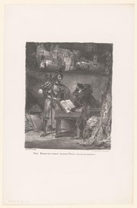 Mephisto verschijnt aan Faust door Eugène Delacroix