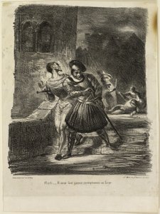 Mephistopheles en Faust vluchten na het duel
