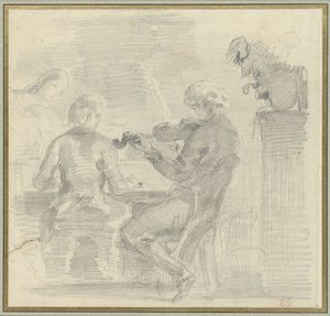 Musicerend gezelschap door Eugène Delacroix