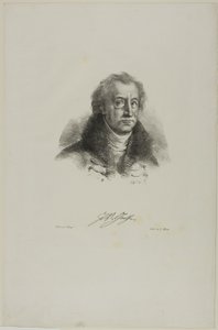 Portret van Goethe, uit Faust door Eugène Delacroix