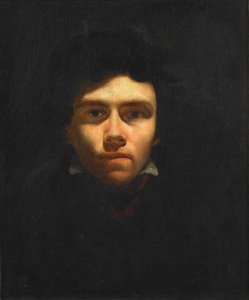 Zelfportret, ca. 1816 door Eugène Delacroix