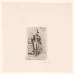 Soldaat met zwaard door Eugène Delacroix