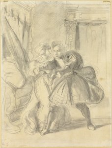 Studie door Eugène Delacroix