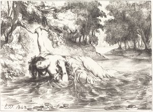 De dood van Ophelia Act IV, Scene VII, 1843