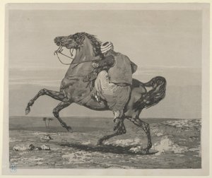 Turk die zijn Paard Beklimt