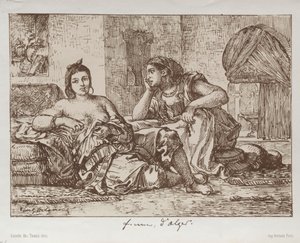 Vrouwen van Algiers door Eugène Delacroix