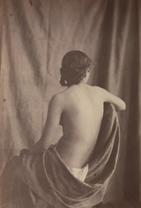 [Zittende vrouwelijke naakt], 1853-54 door Eugène Durieu