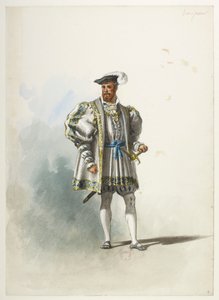 Btv1b84558104 04 - Saint-Saëns - Henry VIII - Maquettes de costumes - Lacoste - 4e Seigneur door Eugene Lacoste