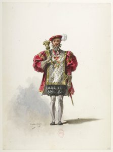 Btv1b84558104 26 - Saint-Saëns - Henry VIII - Kostuummodellen - Lacoste - 26. Een sergeant-wapenbroeder door Eugene Lacoste